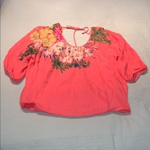 Tibi floral silk top